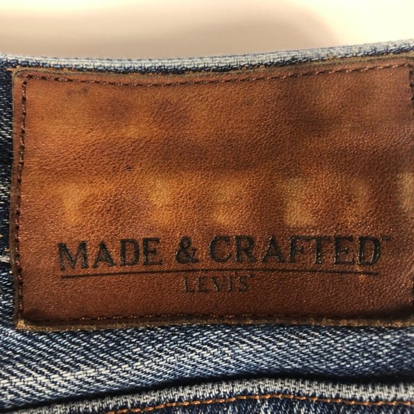 Levi's Made & Crafted Jeans Men's 31 X 31* Tack Slim Fit Blue Distressed Denim - Picture 10 of 16